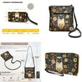thumbnail image 5 of ZUXONGSY Pug Floral Print Ladies Crossbody Hobo Purse Combo - PU Leather Satchel with Lightweight Wallet, Waterproof Hobo Bag and Wallet Set for Shopping Work Business, 5 of 5