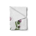 thumbnail image 2 of Thistle Soft Flannel Fleece Throw Blanket, Healing Herbs for Aromatherapy Concept Watercolor Thistle Flower, Cozy Plush for Indoor and Outdoor Use, 60" x 80", Mauve Taupe Fern Green, by Ambesonne, 2 of 6
