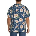 thumbnail image 5 of Xecao offers the Flower for Men's Casual Short-sleeved Shirt, a button-up collared shirt with a pocket, perfect for beach vacations and yacht travel in the XX-Large size., 5 of 7