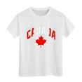 thumbnail image 3 of WhouRiu Toddler Boys Tshirts Canadian Day Leaf Prints Short Sleeve Tops Kids Summer Sports T Shirt White,Sizes 4-5, 3 of 3