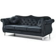 thumbnail image 3 of Glory Furniture Hollywood Velvet Sofa in Black, 3 of 6