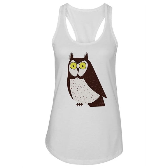Cartoon Owl. Tank Women -Image by Shutterstock, Female x-Large