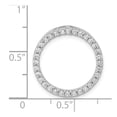 thumbnail image 4 of 14K White Gold Charm Pendant Diamond Round 1 2Ct. Circle Chain Slide, 4 of 4