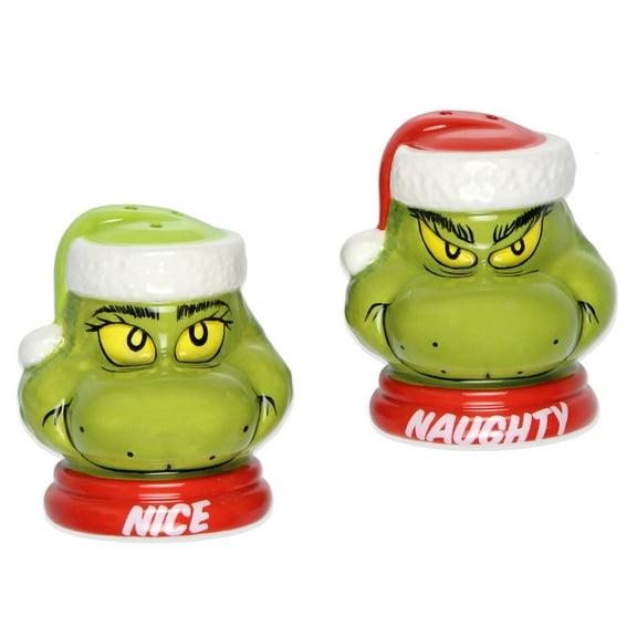 Dr. Seuss The Grinch Naughty or Nice Salt And Pepper Shaker Set
