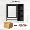 thumbnail image 5 of Wall Mounted Bathroom Storage Cabinet, Medicine Cabinets with large mirror door, adjustable shelves and three open storage levels(Not Include Bathroom Vanity ), 5 of 16