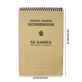 thumbnail image 3 of PEONAVET minute book Eye-Protection Chess Scorebook Matches Score Pad 50 Games100 Moves, 3 of 7