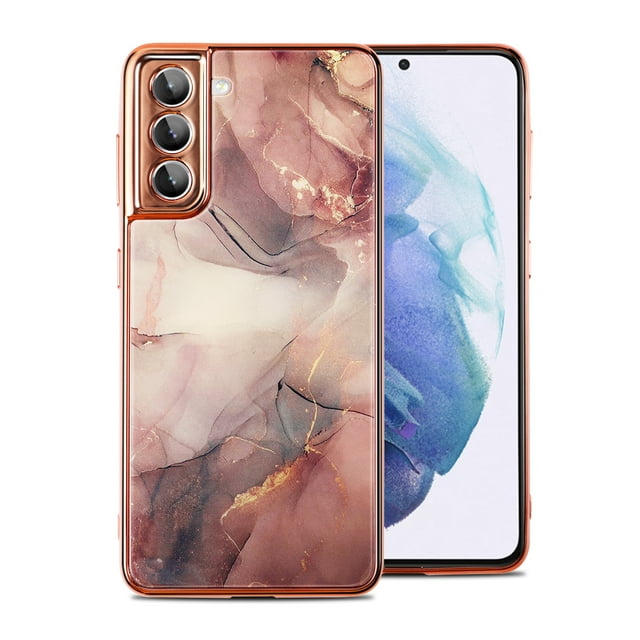 MasteelfCA 1Pc Marble Pattern Phone Shell Phone Cover Compatible for Galaxy S21