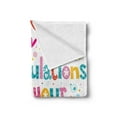 thumbnail image 2 of Engagement Party Soft Flannel Fleece Throw Blanket, Congratulations Theme Hearts Spots Floral Detail Artwork Print, Cozy Plush for Indoor and Outdoor Use, 60" x 80", Multicolor, by Ambesonne, 2 of 5