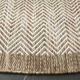 thumbnail image 5 of SAFAVIEH Beach House Cady Bordered Indoor/Outdoor Area Rug, Brown/Ivory, 6'7" x 6'7" Round, 5 of 9