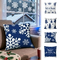 Xuniizn Christmas Pillow Covers 18x18 inch Xmas Decorations Soft Plush Faux Fur Wool Christmas Throw Pillow Cases Winter Holiday Decor for Sofa Living Room