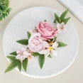 thumbnail image 6 of Yannew Pre-made Pink White Cake Topper Flowers Rustic Wedding Cake Decoration for Baby Shower Birthday Party Wedding Supplies, 6 of 10