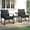 Black, variant on TUAREX 3-Piece Rattan Patio Furniture Set, All-Weather Wicker Bistro Set with Coffee Table and Cushioned Chairs for Garden, Yard, Balcony, Grey