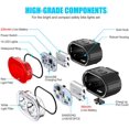 thumbnail image 2 of Ensemble de 2 Pcs - Lumières de Vélo - Ensemble de Lumières de Vélo à DEL Blanches et Rouges - Lumières de Vélo Rechargeables - Lumières de Vélo - Éclairage de Vélo de Route - Phares et Feux Arrière de Vélo, 2 of 5