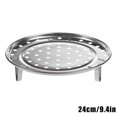 thumbnail image 1 of CAROOTU Round Stainless Steel Steamer Rack Canning Racks with Removable Legs for Kitchen Cooking, 1 of 6