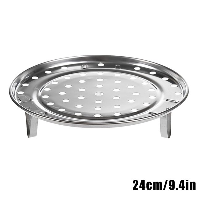 CAROOTU Round Stainless Steel Steamer Rack Canning Racks with Removable Legs for Kitchen Cooking