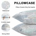 thumbnail image 5 of Blue Coral Coastal Throw Pillow Covers 18x18 Inch Set of 2, Summer Beach Shell Conch Ocean Waterproof Outdoor Pillow Covers, Decorative Cushion Pillowcases for Couch, Sofa, Bed, Garden, Patio, 5 of 9
