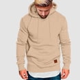 thumbnail image 5 of TOWED22 Men's Hoodies Loose Fit Pullover Casual Fashion Long Sleeve Hooded Sweatshirts with Pocket(Khaki,XL), 5 of 5