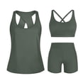 thumbnail image 2 of Mifsaly 3 Piece Tankini Swimsuits for Women Racerback Modest Swimwear Set Surfing Swimming Summer Beach Bathing Suit M, 2 of 6