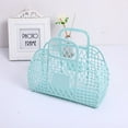 thumbnail image 2 of Moocorvic Bathroom Hollowed Out Wash Storage Basket Bath Basket Plastic Bath Basket Foldable Mesh Hand Basket Bath Basket (24x21x9.5cm), 2 of 3