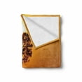 thumbnail image 2 of Tree Soft Flannel Fleece Throw Blanket, Lonely Sunset Tree by the Sea Sun Disappears and Day Fades down Twilight Concept Print, Cozy Plush for Indoor and Outdoor Use, 50" x 70", Orange, by Ambesonne, 2 of 6