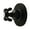 Black, variant on Kingston Brass KS4031TX French Country Single-Handle Six-Way Diverter Valve with Round Trim Kit, Polished Chrome