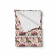 thumbnail image 2 of Floral Soft Flannel Fleece Blanket, Composition of Spring Flower Bouquets Round Doodle Ornament and Bunny with Headdress, Cozy Plush for Indoor and Outdoor Use, 50" x 70", Multicolor, by Ambesonne, 2 of 6