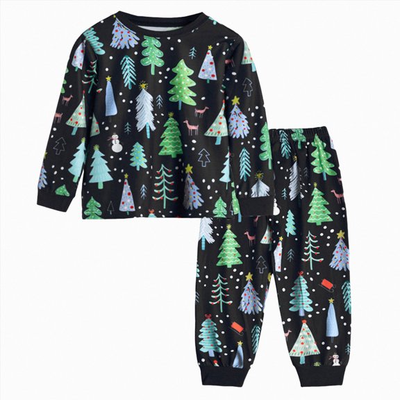 UAYOTSE Winter Toddler Boys Pajamas Sets 2 Piece Cotton Pjs Sleepwear Clothes Kids Jammies Set with Dinosaur Print ,Sizes 6-7 Years