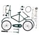 thumbnail image 5 of Bicicleta modelo bicicleta juguete estantería desmontable Diecast miniatura para bicicleta de cumpleaños desmontable verde Zulema Bicicleta en miniatura, 5 of 7