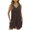 Brown, variant on Mrat Women's Casual Rompers Stretchy Onesie Sleeveless V-Neck Overalls Shorts Solid Jumpsuits with Pockets S-45 Brown XXL