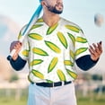 thumbnail image 5 of Lsque Corns Pattern Mens Polo Golf Shirts Funny Graphics Shorts Sleeve Button Shirts Baseball T-shirt-4X-Large, 5 of 7
