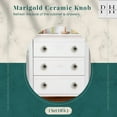 thumbnail image 5 of Perilla Home Set of 6 Knob (Ceramic with 24 K Gold) Decorative Knobs for Home Kitchen Cabinet Hardware Cupboard Door Dresser Wardrobe and Drawer Pulls (Marigold Black), 5 of 8