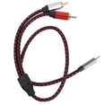 thumbnail image 2 of 1Pc Type-c To 2RCA Male Audio Cable Type C To 2RCA Audio Cable Is Suitable For Notebook Computers And Mobile Phones（0.5M Red）, 2 of 5