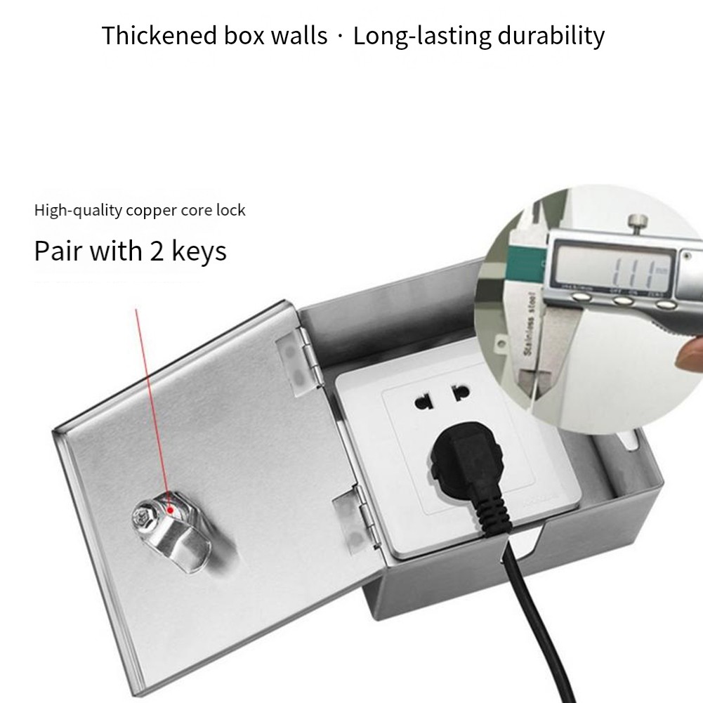 Stainless Steel Electric Box Lock Outdoor Socket Safety Protective