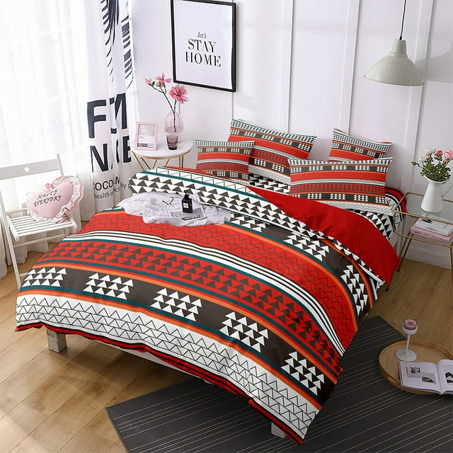 Innerwin Ensembles de Courtepointe Imprimée Ensemble de Couvre-Lit 3 Pcs Noël Édredon Couvre-Lit Léger Microfibre Respirant Ultra Doux Style Décor J Grand