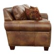 Rustic Leather Sofa with TopGrain Leather Upholstery, EightWay Hand