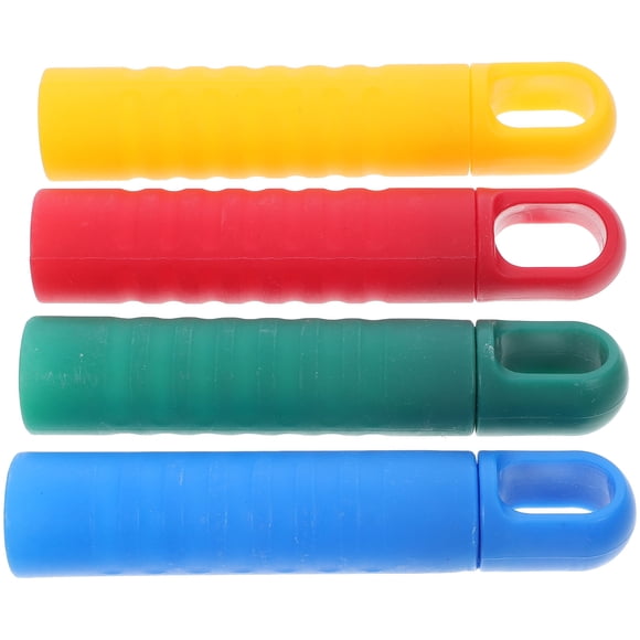 HEANUJJ 4Pcs Replacement Broom Handle Grips Broomstick Handle Plastic Red For Organizing Cleaning Area