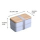 thumbnail image 3 of Xihbxyly Lonchera a Prueba de Fugas, Contenedor de Alimentos con Doble Compartimento, Gran Capacidad, Apta para Microondas, para Uso En Exteriores, Escuela, Oficina, Material Ecológico, Blanco y Negr, 3 of 3