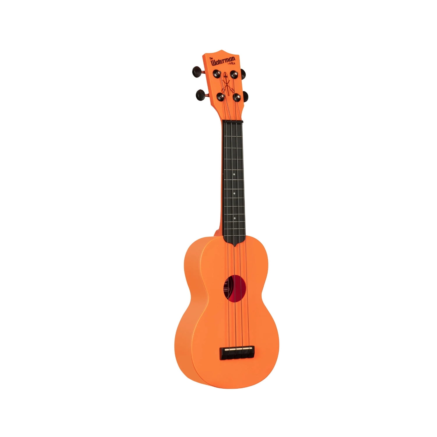 Kala Brand Music Co Waterman Recycled Matte Sunset Orange Soprano Ukulele with Tote Bag