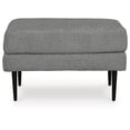 thumbnail image 3 of Signature Design by Ashley Contemporary Hazela Ottoman Chenille Charcoal, 3 of 6