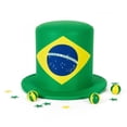 thumbnail image 4 of Jiibva Brazil Flag Pattern Top Hat Sports Party Hat Independence Day Headwear for Festival Carnival Halloween Fancy Dress Accessory, 4 of 7