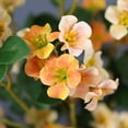 thumbnail image 3 of Mdesiwst Artificial Multiflora Rose Colorful Fake Flower Wedding Office Table Centerpiece Faux Floral Branch Flower Arrangement Decoration, 3 of 10