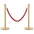 thumbnail image 4 of Costway 6Pcs Poteaux Poteaux Queue Pôle Rétractable 4 Cordes de Velours Barrière de Contrôle de Foule, 4 of 10