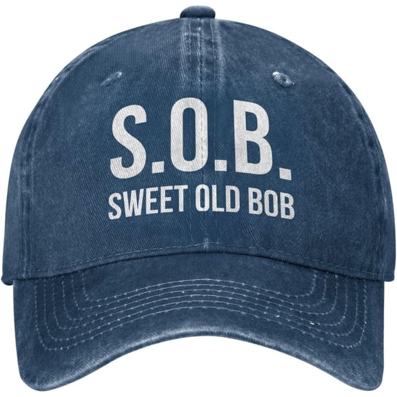 Sweet Old Bob Hat Funny Cotton Washed Cowboy Baseball Cap Adjustable Unisex Dad Hats