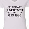 thumbnail image 4 of Inktastic Celebrate Juneteenth Women's V-Neck T-Shirt, 4 of 5