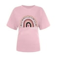 thumbnail image 5 of Honeeladyy Clearance under 5$ Teacher Shirts for Womens Rainbow Graphic Tee Funny Strong Letter Inspirational T Shirt Tops Love Heart Short Sleeve, 5 of 6