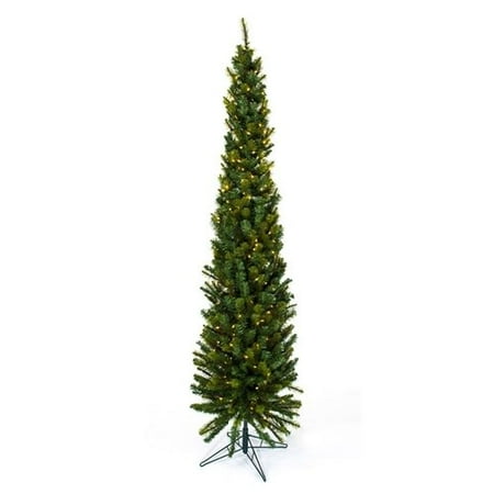 The Holiday Aisle Pencil Prelit 7.5' Green Pine Tree Artificial The Holiday Aisle Pencil Prelit 7.5' Green Pine Tree Artificial Christmas Tree with 250 Clear - The Holiday Aisle Pencil Prelit 7.5' Green Pine Tree Artificial