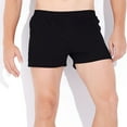 thumbnail image 2 of Men's Casual Shorts M Sportswear for Men Memory Mens Basketball Shorts Men Baggy Workout Trunks Mens Sheer Button below Knee Athletic with Pocket Summer Solid Black XL, 2 of 5