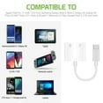 thumbnail image 6 of Dual Type-C (USB-C) to 3.5mm Headphone Jack Audio Converter and Charger Adapter Dongle Cable Compatible with Samsung Galaxy A21, 6 of 7