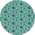thumbnail image 1 of Ahgly Company Indoor Round Patterned Turquoise Green Area Rugs, 5' Round, 1 of 6