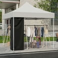 thumbnail image 3 of EAGLE PEAK Portable Privacy Tent Changing Room for Pop-up Canopy Fits Canopies with Cross Bars Outdoor Hanging Privacy Curtain, Black, 3 of 7